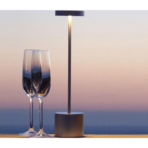 Portable Bar Table Lamps Cordless Restaurant Desk Lamp Bedroom Light Fixtures Led Chargeable Stand Lights Dining Room Home Decor