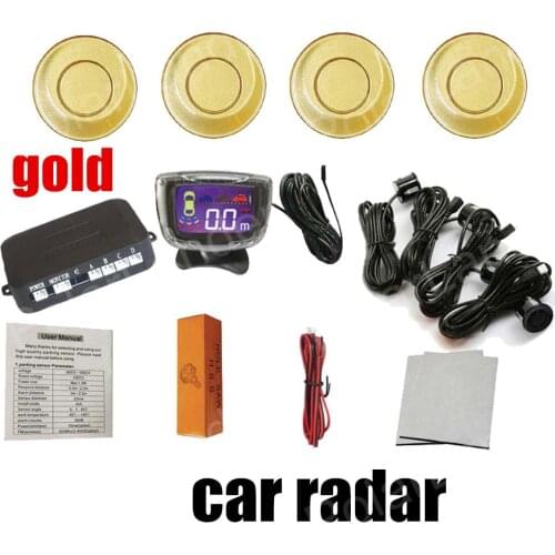 Top quality car parking System Radar 12V 9 colors car LCD parking sensor kit display 4 sensors monitor Auto Reverse Backup