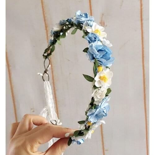 Light Blue Wreath Flower Crown