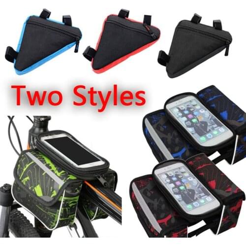 Cycling Bike Bag Hard Shell Front Beam Waterproof Saddle Bag Mobile Phone Rack Mountain Bicycle Top Tube Pack Mtb Accesorios