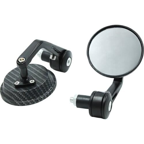 X Autohaux Pair Universal Round Motorcycle Mirror Handlebar Rearview Side Mirrors Replacment Adjustable Scooter Bar End Mirror