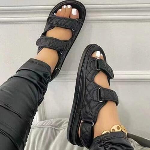 2021 Brand Designer Woman Sandalie Gladiator Velcro Sandals Women High Quality Ladies Shoes Summer Platform Sandalias De Muje