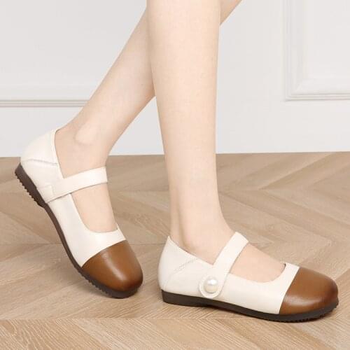 Womens shoes Shallow 2021 new Low-heel Mary Jane shoes ladies shiny fashion ladies office shoes leather shoes Mixed Colors