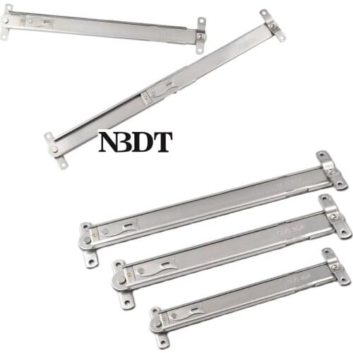 1Pair(2Pcs) 304 Stainless Steel Linear Telescopic Rail Support Brace Bracket With Lock For Top Hung Window