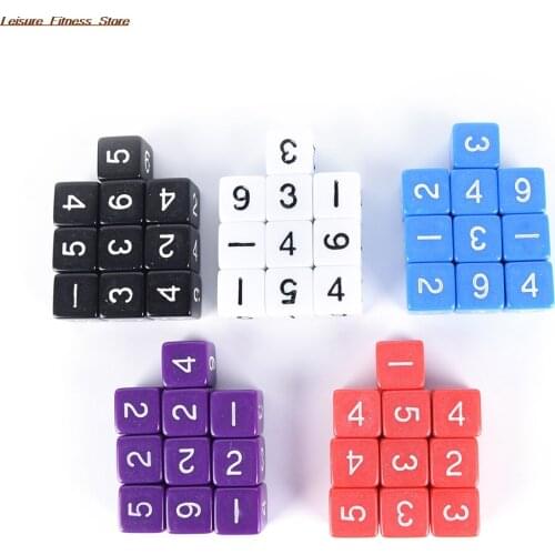 10PCS D6 Dice Six Sided Die With Numbers For Funny Party Club Pub Board Playing Game Accessory 16mm 5 Colors