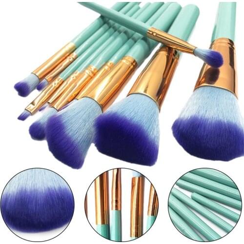 10pcs Pro Eyebrow Eyeshadow Foundation Brushes Eyeliner Brushes Makeup Brushes Set