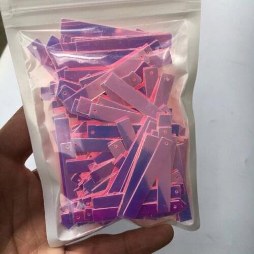 100pcs 6*40mm Large Rectangle Bar Stickers Sequins Paillettes Sewing Craft, Women Garments Accessories, Jewelry Making Material