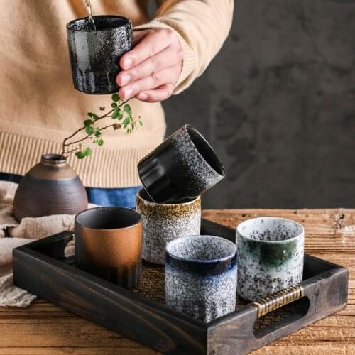 150ml 320ml Japanese Style Tea Cup Water Cup Stoneware Ceramic Hand-painted Kungfu Teacup Cuisine Drinkware