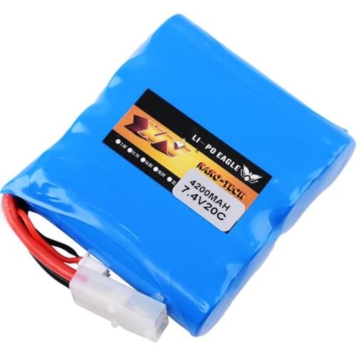 RC Battery 7.4V 4200mAh 20C 2S 18650 Lipo Battery for HJ806B HJ809 RC Boat Speedboat Water Toy