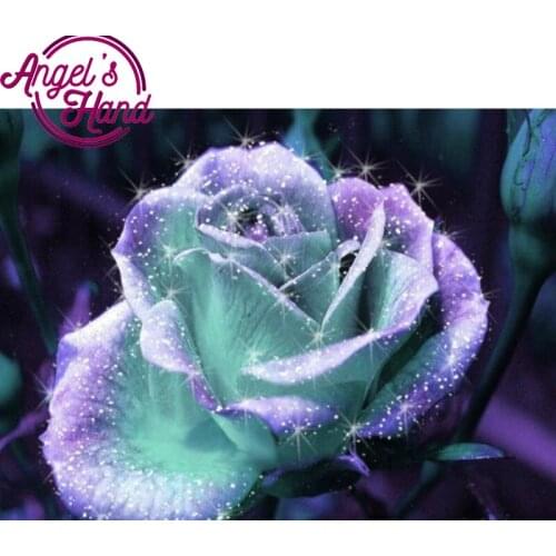 Diamond Embroidery,Rose,Blue,Full,Diamond Painting,Flower,Cross Stitch,5D,Needlework,Round,Rhinestone,Mosaic,Decoration,Gift,Art