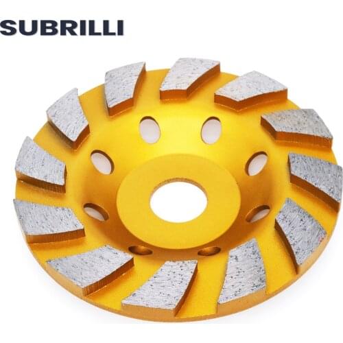 SUBRILLI Diamond Grinding Wheel 125mm Diamond Disc Grinder For Concrete Stone Abrasive Hand Tool 5inch Sanding Block