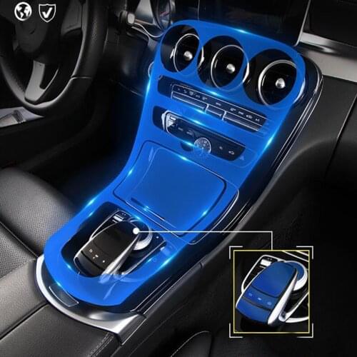 Car-styling Central control panel transparent protective film Car accessories For Mercedes-Benz C-class W205 2016 2017 2018 2019