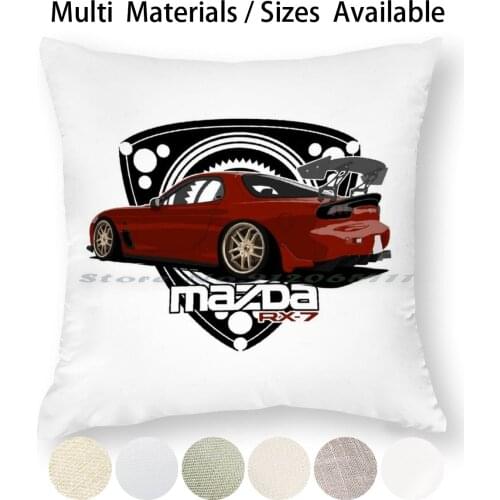 Mazda Rx7 Jdm Pillow Case Throw Pillow Cover Cotton Linen Flax Jdm Miata Nissan Rx8 Gtr Fd Drift Car Mazda Rx7 Rotary Engine