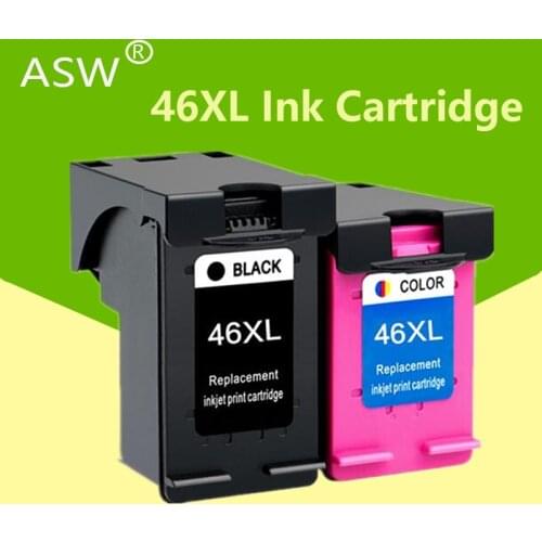 ASW 46XL Ink Cartridge 46 XL compatible For hp46 for 46 DeskJet 2520hc 2020hc 2025hc 2029 2529 4729 Printer