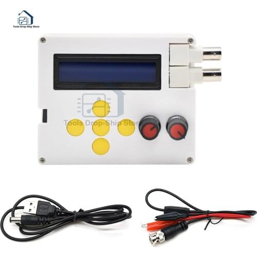 DDS Signal Generator LCD Display 1HZ-500KHz Functional Sine Triangle Square Frequency Sawtooth Wave Waveform YM-100 DC4V-10V