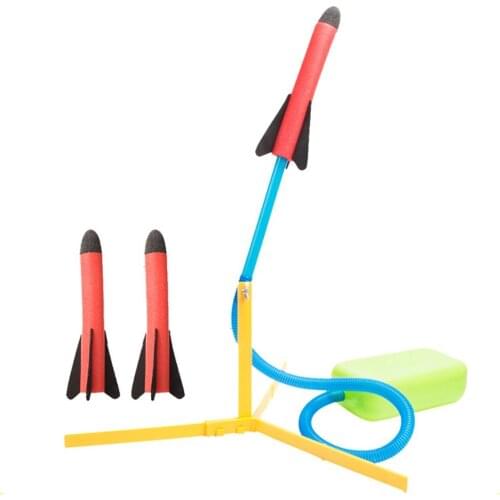 Kids Air Pressed Rocket Launcher Step Pump Childrens Foot Toy Rocket EVA Toy Outdoor Light Parents Children
