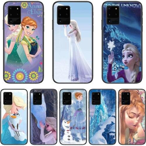 Disney Frozen Princess Elsa Anna Phone cover hull For SamSung Galaxy S 6 7 8 9 10 20 21 Plus Edge E note 5G Lite Ultra black s