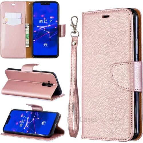 For Huawei Mate 20 Lite Case Leather Flip Wallet Book Cover Black For Huawei Mate 20 Lite Mate20 Lite 20Lite 6.3 inch stitch