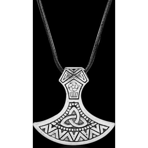 Dongsheng Axe Head Norse Viking Scandinavian Pendant Necklace Thor Odin Loki Asgard Hammer Mjolnir Jewelry -30