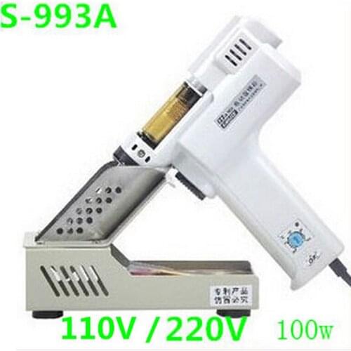 S-993A Electric Vacuum Desoldering Pump Solder Sucker Gun 110V/220V 90W De-solder Gun Electric Soldering Irons