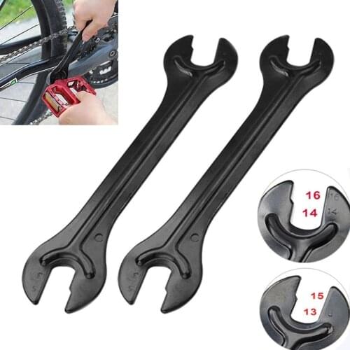2pcs Bike Wheel Hub Wrench Bicycle Hub Cone Steel Dual Open-End Spanner Professional Steel Wrench Portable Bicycle Repair Tool