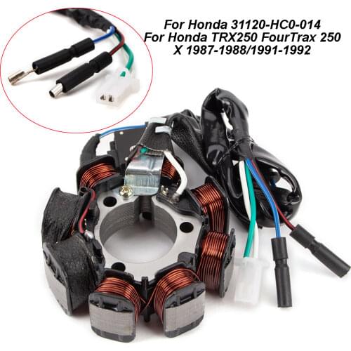 31120-HC0-014 Stator Coil For Honda TRX250 FourTrax 250 X 1987 1988 1991 1992 Motorcycle Ignition Generation Magneto Stator Coil