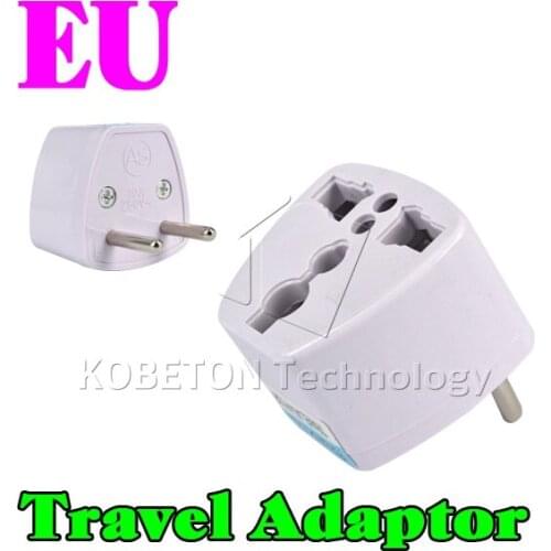 Kebidumei Universal 2 pin US AU UK to EU AC Power Plug Socket Travel Charger Adapter Electrical Plug Converter 110V-240V 10A