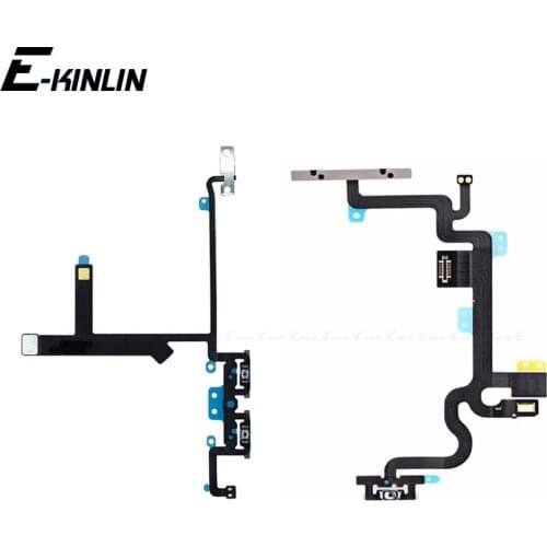 Switch Power ON OFF Button Flex Cable Ribbon For iPhone 7 8 Plus X XS Max XR SE 2020 2016 Mute Silence Volume Button Key Parts