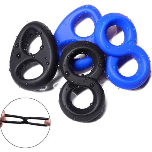 Delay Ejaculation Cocks Ring Male Penis Erection Stretcher Silicone Stretchy Penis Rings Sex Toys for Men Adult Sex Products