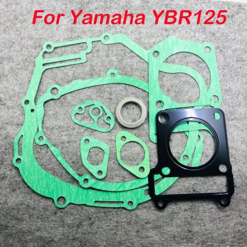 Yecnecty 1 Set Motorcycle Full Gasket Kit Motorbike Complete Cylinder Engine Gasket Seal Accessories For Yamaha YBR125 125cc