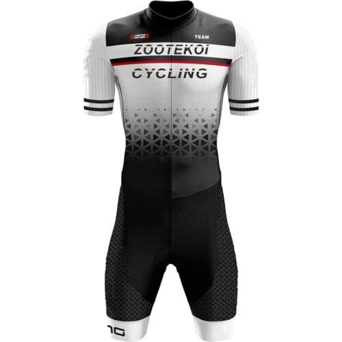 ZOOTEKOI triathlon team ropa ciclismo hombre summer short-sleeved cycling skin suit high-quality cycling MTB Lycra tights suit