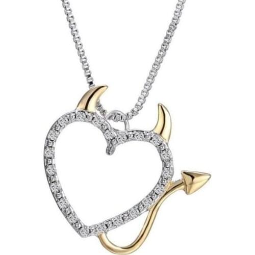 Fashion Creative Heart-shaped Necklace Demon Image Necklace