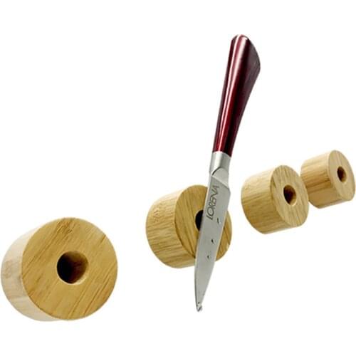 Powerful Magnet Knife Holder Wood Small Mini Wall-Mounted Self-adhesive Kitchen Magnetic Knife Block Rack Organizer Universal