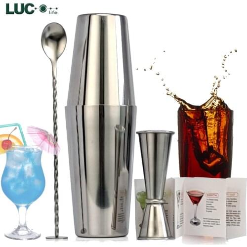 Bartender Kit, Boston Cocktail Shaker Set Home DIY Suit for Mixed Drinks Martini Bar Tools Perfect Gift