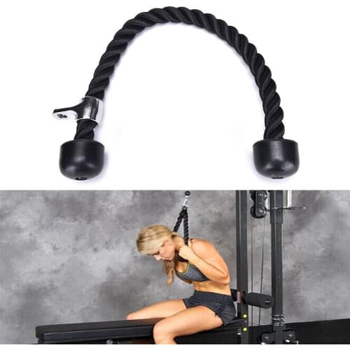 NEWTricep Rope Push Pull Down Cord For Home Gym Fitness Crossfit Abdominal Crunches Cable Attachment Exercise Training Equipment