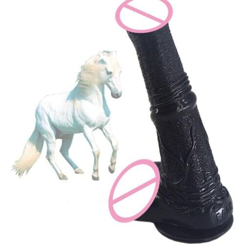 Newest! Realistic Stallion Dildo With Suction Cup Female Masturbation Big Penis Animal Porn Adult Products Sex Shop