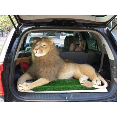 Huge lovely lion toy plush simulaiton lying lion doll big creative lion toy birthday gift about 130x65cm 0547