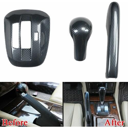 Carbon Fiber Styel Gear shift handbrake Cover Trim For 2008-2012 Honda Accord