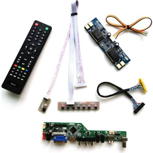 Fit LM190E02/LM190E03 4-CCFL PC desktop 19" 1280*1024 VGA+Audio+USB+Remote LVDS 30-Pin LCD screen controller board DIY kit
