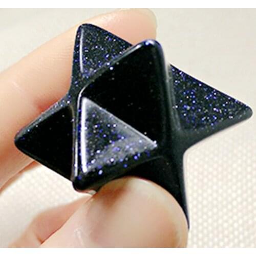 20MM 3D High quality natural Blue sands stone pendant pendulum merkaba pendants Purple rope chakra pendule suspension healing