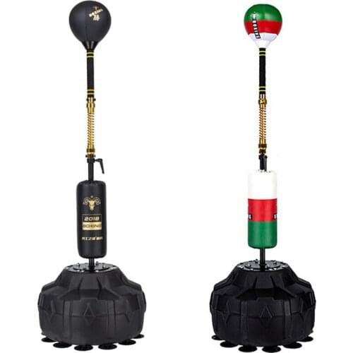 Adult Adjustable Boxing Speed Ball Rotating Vertical Reaction Target Heavy Stand Punching Bag Kids Home Gym Sports Equipment