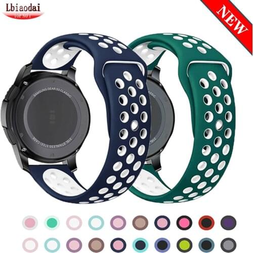 20mm/22mm band for Samsung Galaxy watch 3/46mm/42mm/Active 2/Gear s3 Frontier silicone bracelet Huawei watch GT/2/2E/Pro strap