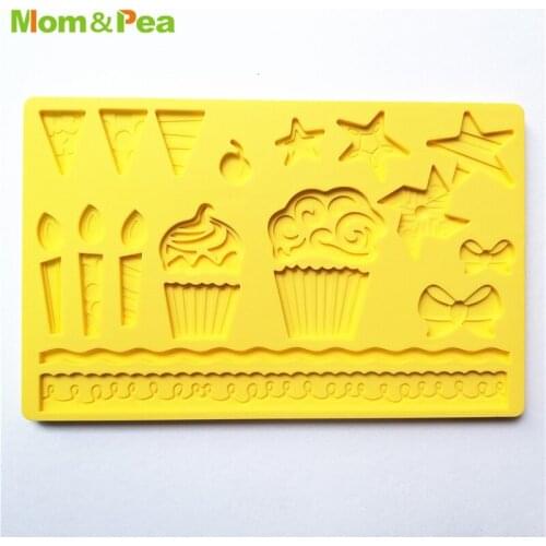 Free shipping Silicone Moulds lace Shape Fondant and Gum Paste Mold Cake Embossing Decoration Mold Ice Cream Stars
