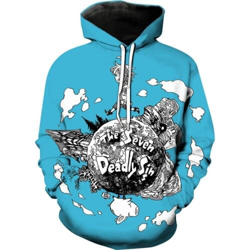 Seven Deadly Sins Hoodies Anime Nanatsu No Taizai 3D Print Sweatshirt Men Women Harajuku Fashion Hoodie Hip Hop Pullover Clothes