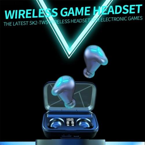 TWS Bluetooth Earphones Wireless Headphones In-ear Headset Bass Stereo Earbuds Sport/Gaming For xiaomi With Charging case