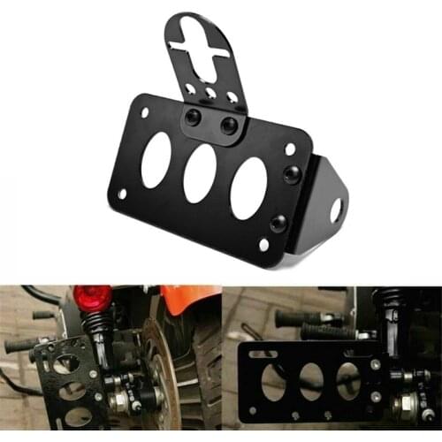 Universal Motorcycle Side Mount License Plate Frame Holder Tail Light Bracket For Harley Bobber Chopper for Honda for Yamaha