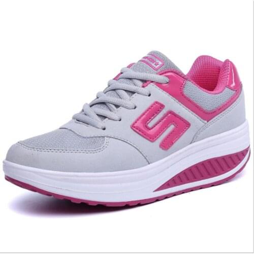 2020 Slimming shoes women fashion casual shoes women Fitness Lady Swing Shoes Summer platform to increase loafers Flat shoes