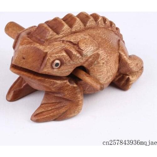 100pcs Thailand Frog Wooden Frogs Feng Shui Lucky Craft Home Office Decoration Art Figurines Miniatures