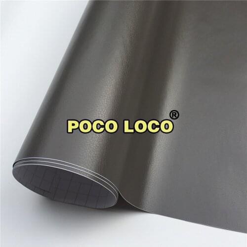 152*20CM Grey Leather Pattern PVC Adhesive Vinyl Wrap & Design Film Dining Chair Sticky Dashboard Laptop Phone Skin Vinyl Wrap