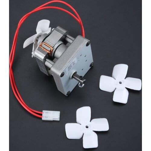 2.0 RPM, 110V 60Hz 2 Pole Grill Barbecue Auger Motor with 2pcs Fan Blade fit for Pit Boss& Traeger Wood Pellet Grills